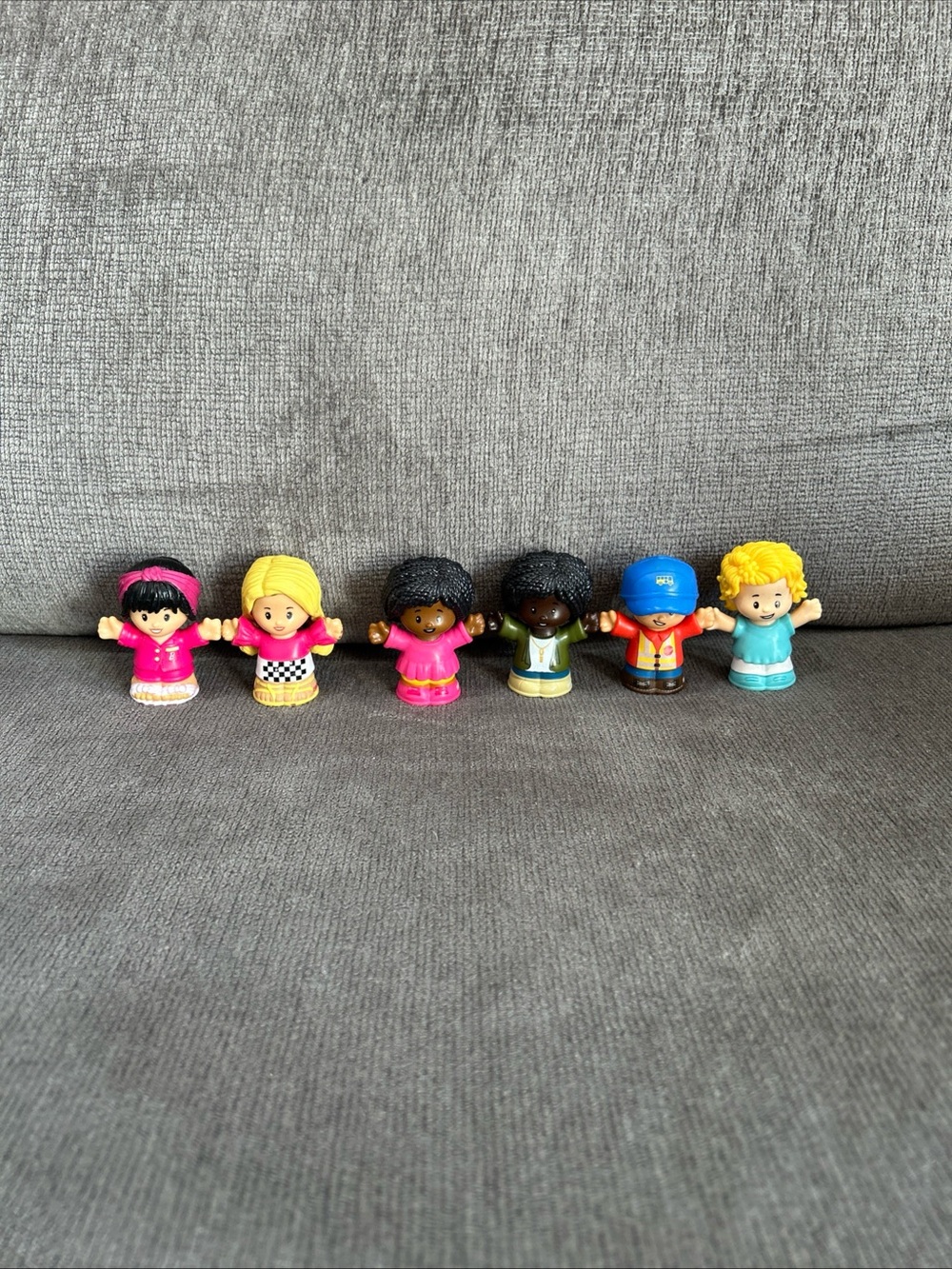 Little People Figure Lot Of 6 Barbie Boy Girl African American